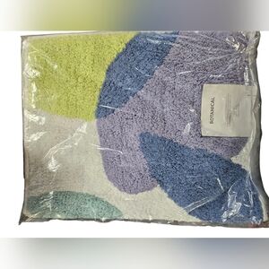 Colorful Botanical Bath Mat 20x30 100% Pure Cotton